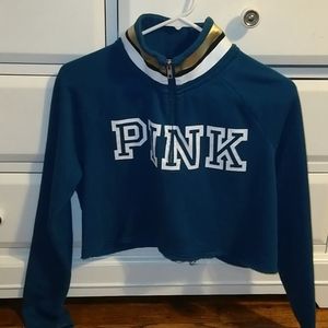 Pink cropped top sweater